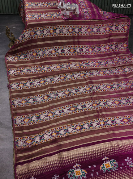 Purple Banarasi Silk - Patola Weaving
