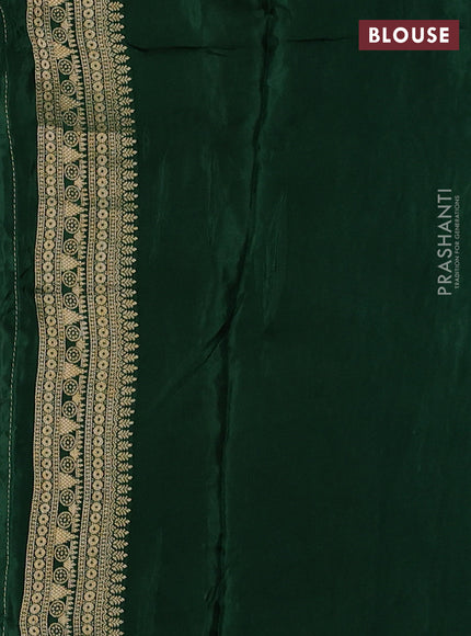 Yellow & Bottle Green Banarasi Silk - Patola Weaving