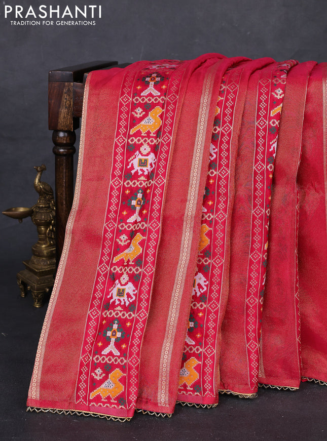 Pink & Purple Banarasi Silk - Patola Weaving