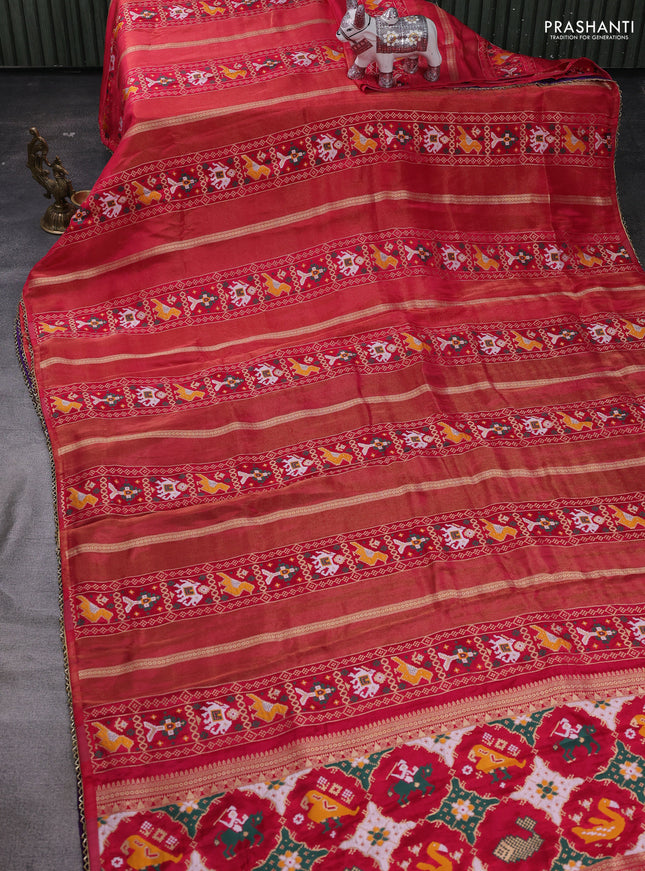 Pink & Purple Banarasi Silk - Patola Weaving