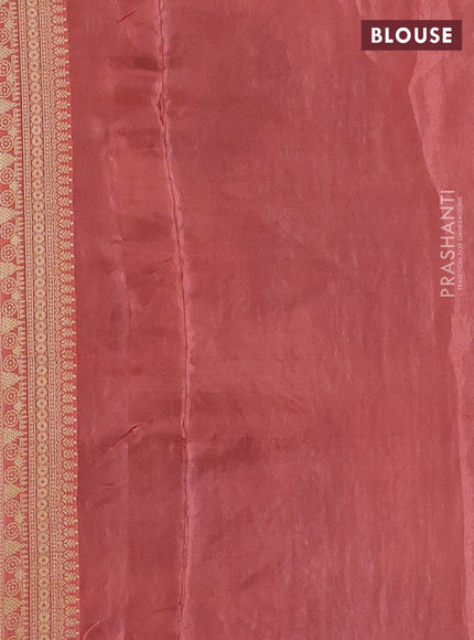 Green & Peach Banarasi Silk - Patola Weaving
