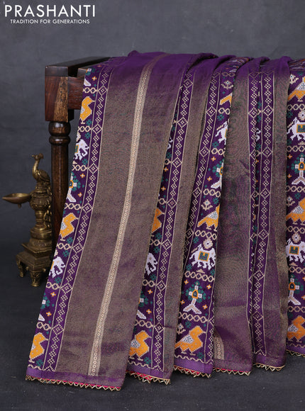 Purple & Pink Banarasi Silk - Patola Weaving