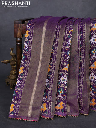 Purple & Pink Banarasi Silk - Patola Weaving