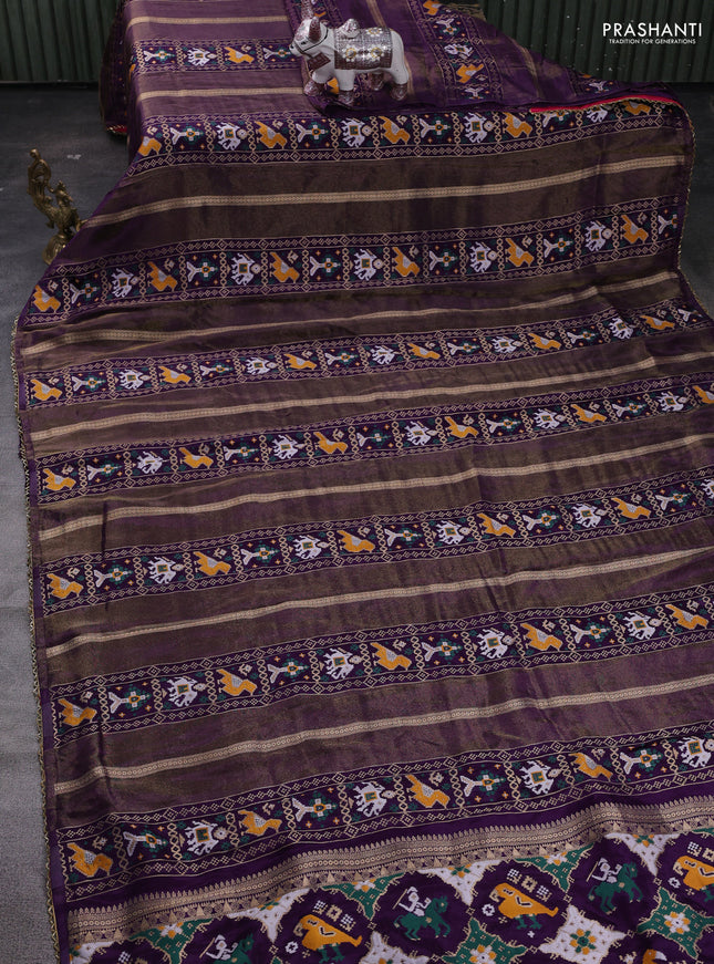 Purple & Pink Banarasi Silk - Patola Weaving