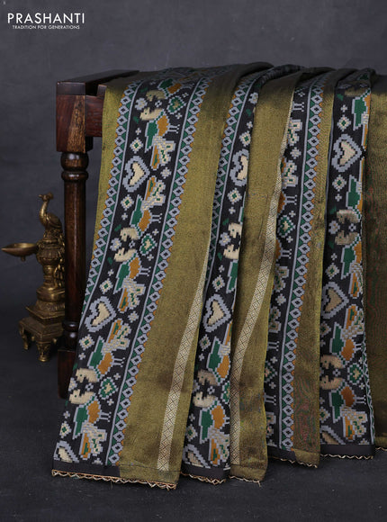 Black & Red Banarasi Silk - Patola Weaving