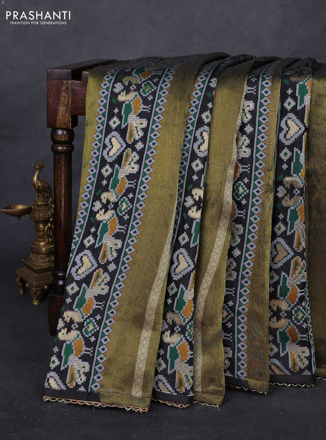 Black & Red Banarasi Silk - Patola Weaving