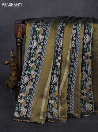 Black & Red Banarasi Silk - Patola Weaving