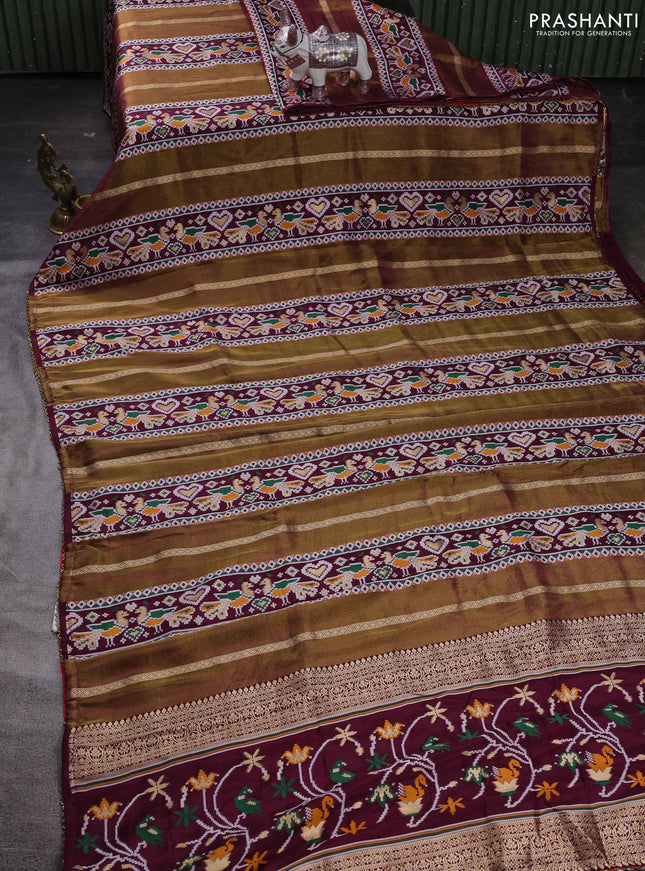 Purple & Red Banarasi Silk - Patola Weaving