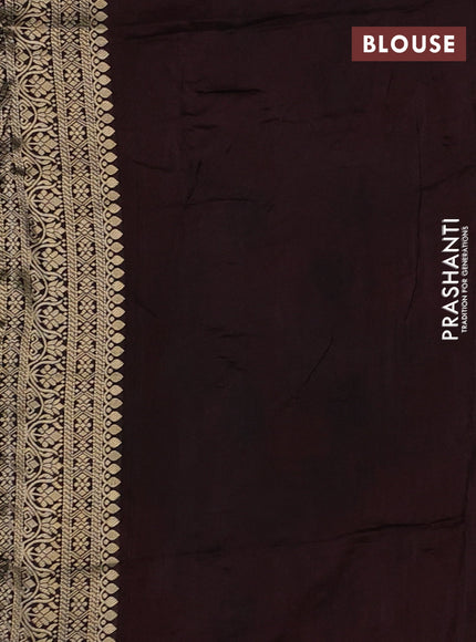 Orange & Coffee Brown Banarasi Silk - Patola Weaving