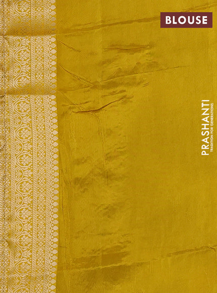 Violet & Yellow Banarasi Silk - Patola Weaving