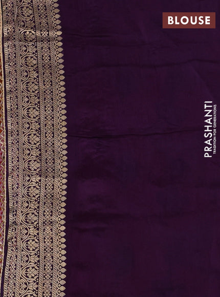 Red & Violet Banarasi Silk - Patola Weaving