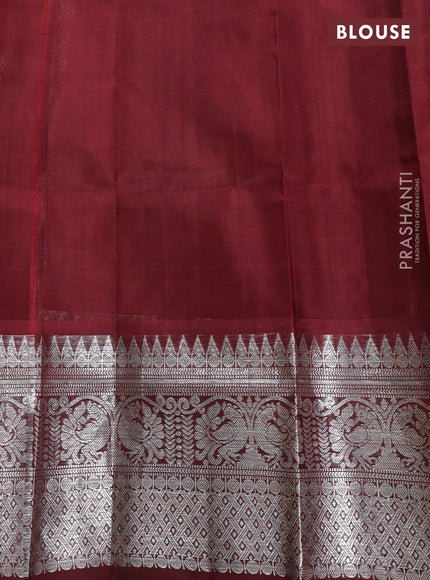 Rust & Maroon Venkatagiri Silk - Buttas