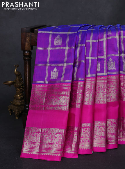Purple & Pink Venkatagiri Silk Saree
