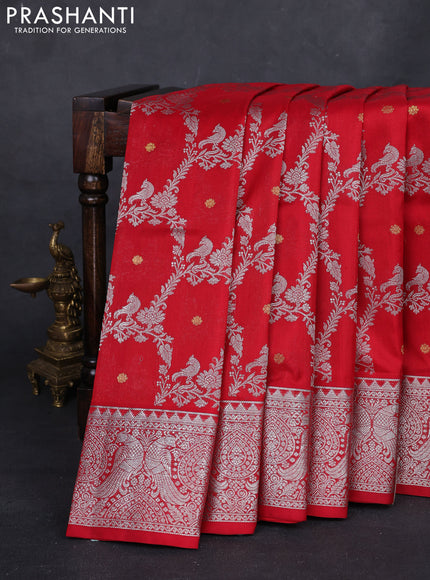 Red Venkatagiri Silk Saree