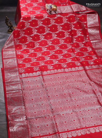 Red Venkatagiri Silk Saree