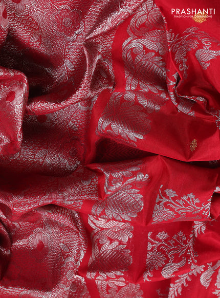 Red Venkatagiri Silk Saree