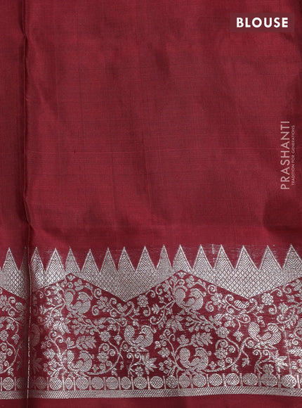 Rust & Maroon Venkatagiri Silk - Checks