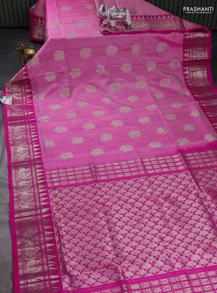 Pink Venkatagiri Silk - Buttas