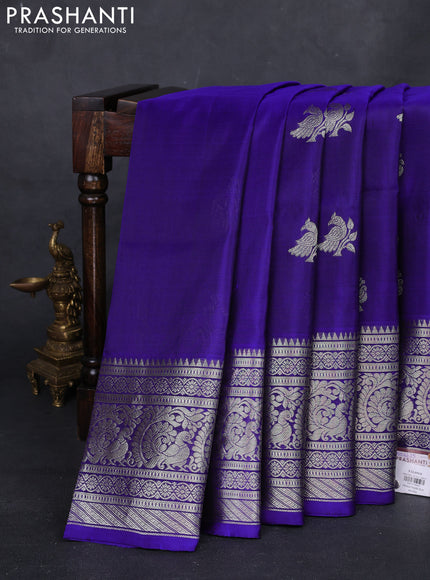 Blue Venkatagiri Silk - Buttas