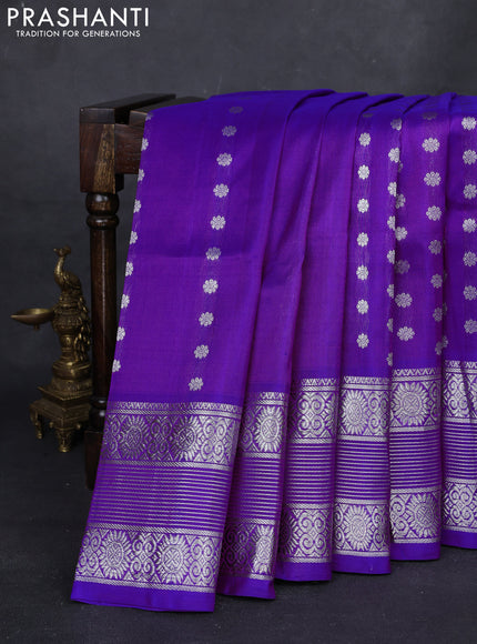 Purple Venkatagiri Silk - Buttas