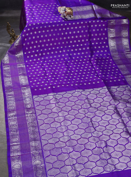 Purple Venkatagiri Silk - Buttas
