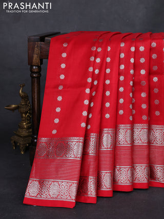 Red Venkatagiri Silk - Buttas