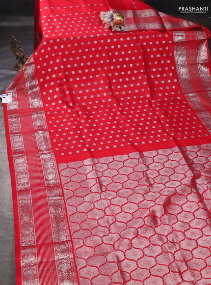 Red Venkatagiri Silk - Buttas