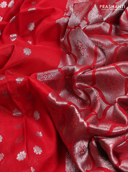 Red Venkatagiri Silk - Buttas