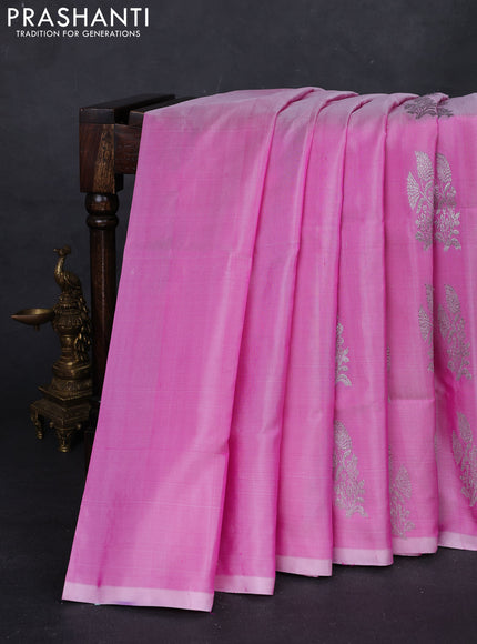 Pink Venkatagiri Silk - Buttas