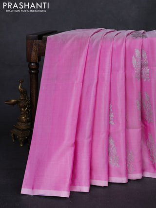 Pink Venkatagiri Silk - Buttas