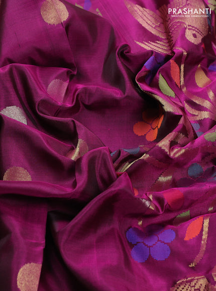 Purple Venkatagiri Silk - Jamdani