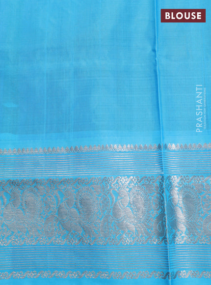 Blue & Aque Blue Venkatagiri Silk - Buttas