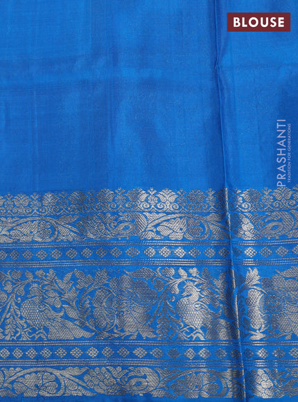 Green & Cs Blue Venkatagiri Silk - Buttas