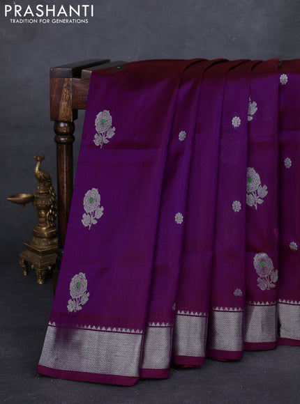 Purple Venkatagiri Silk - Buttas