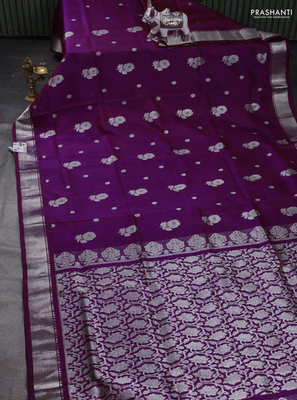 Purple Venkatagiri Silk - Buttas