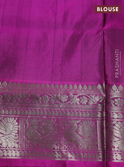 Green & Pink Venkatagiri Silk - Buttas