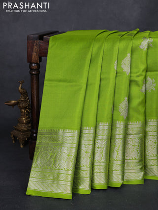 Lime Green Venkatagiri Silk - Buttas