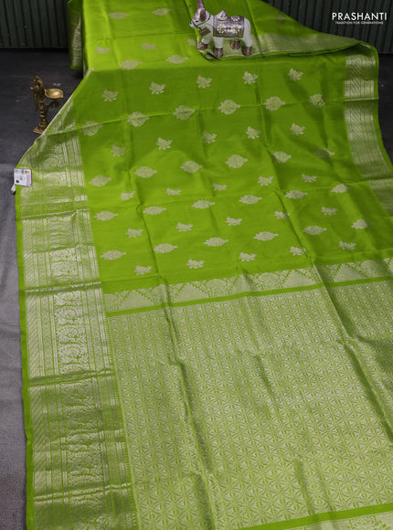 Lime Green Venkatagiri Silk - Buttas