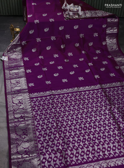 Purple Venkatagiri Silk - Buttas