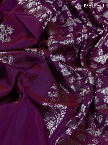 Purple Venkatagiri Silk - Buttas