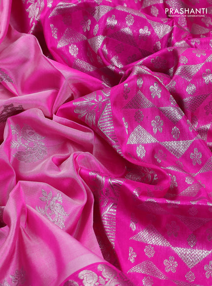 Pink Venkatagiri Silk - Buttas