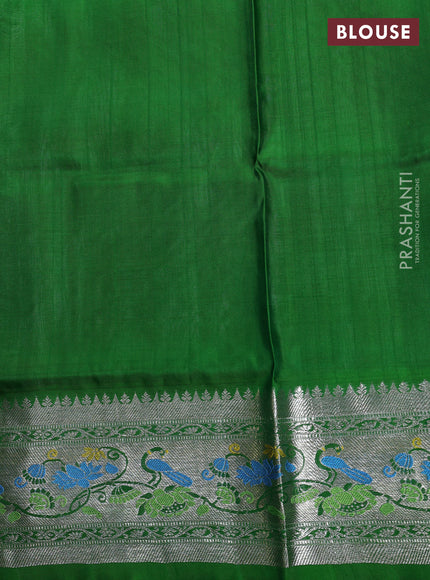 Pastel Green & Green Venkatagiri Silk - Buttas