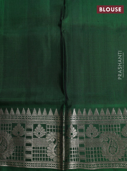 Magenta Pink & Green Venkatagiri Silk - Buttas