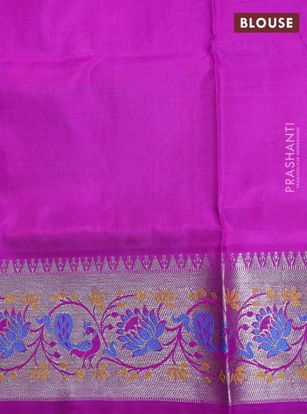 Lotus Pink & Purple Venkatagiri Silk - Buttas