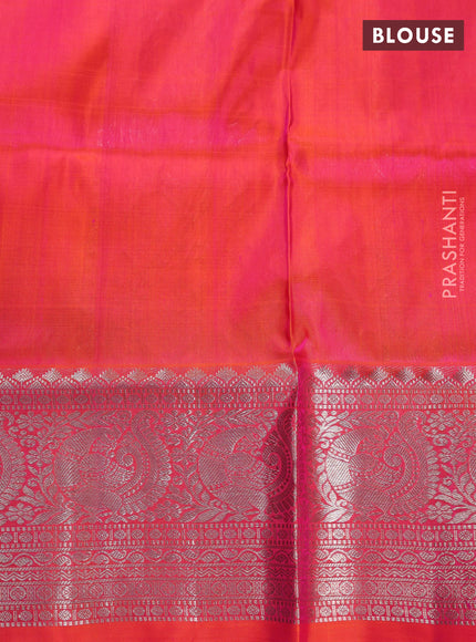 Pink & Orange Venkatagiri Silk - Buttas