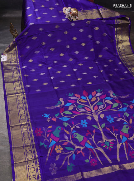 Blue Venkatagiri Silk - Jamdani
