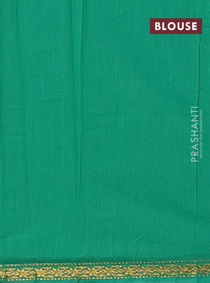 Brown & Green Semi Maheshwari Cotton - Buttas