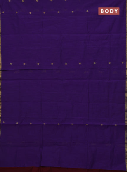 Violet & Maroon Semi Maheshwari Cotton - Buttas