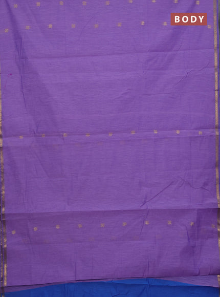 Lavender & Cs Blue Semi Maheshwari Cotton - Buttas