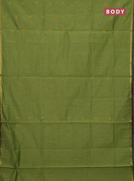 Green & Maroon Semi Maheshwari Cotton - Buttas